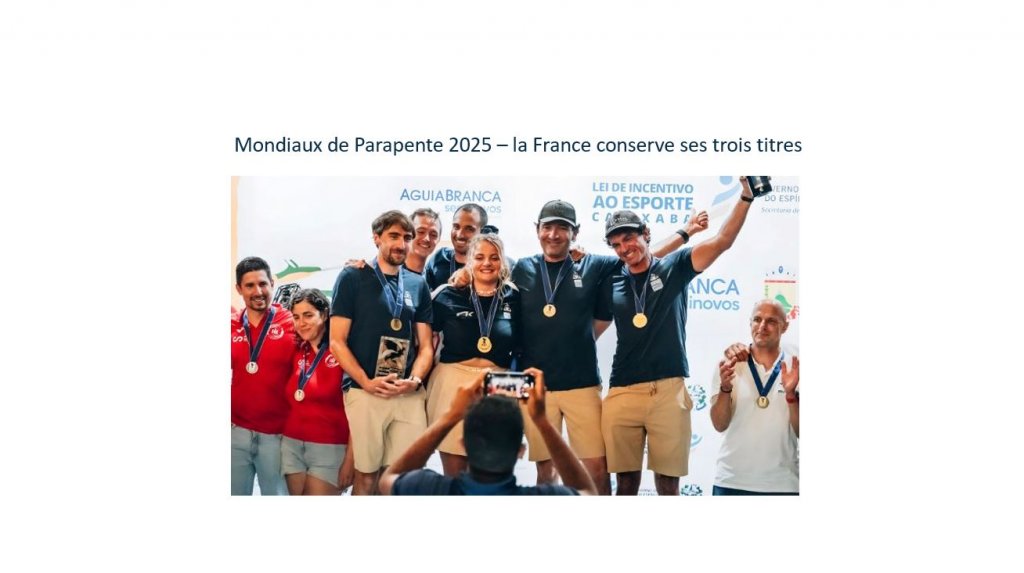 Mondiaux de Parapente 2025 – la France conserve ses trois titres