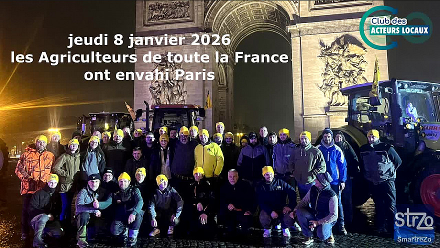 Acteurs Locaux France -  Sans la moindre violence les Agriculteurs de France ont envahi  Paris dans la nuit du 8 janvier 2026